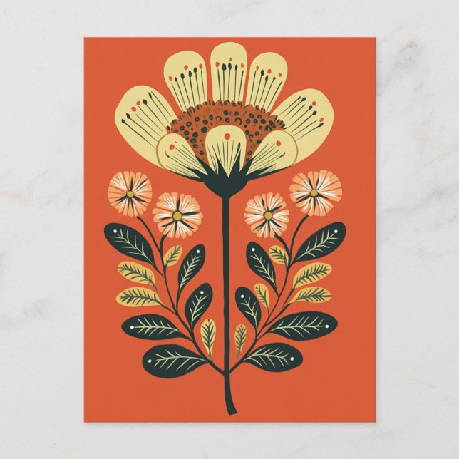 Carte Postale Folk Bloom No.258 (Devant)