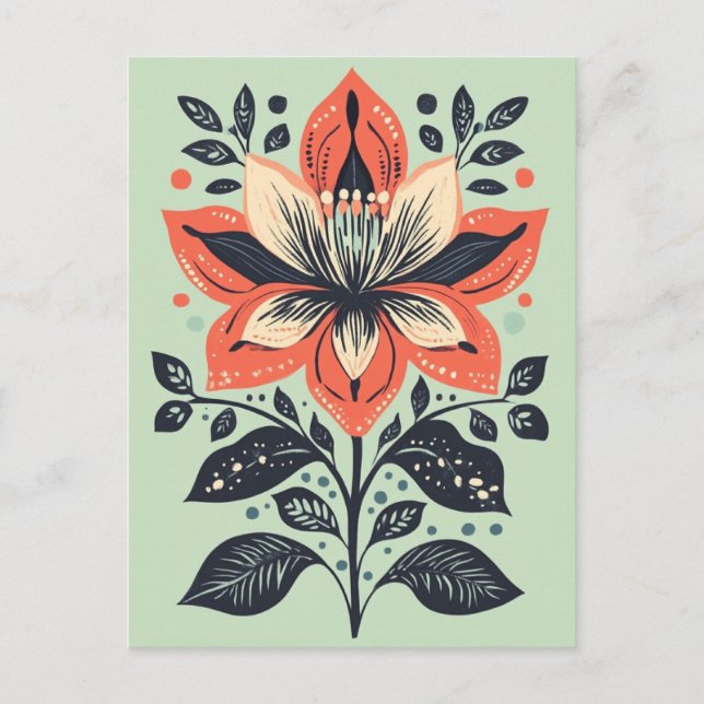 Carte Postale Folk Bloom No.271 (Devant)