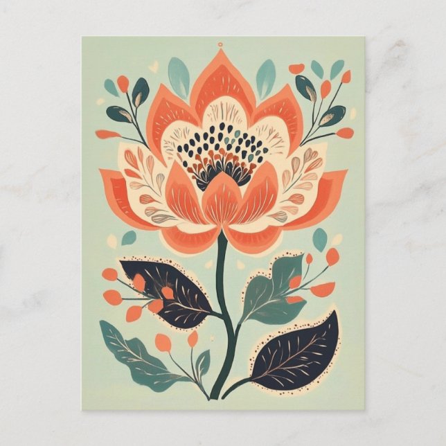 Carte Postale Folk Bloom No.275 (Devant)