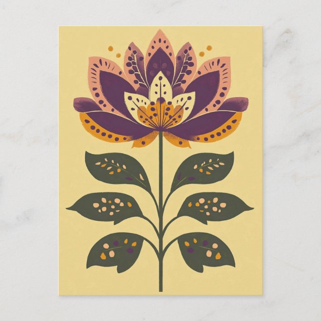 Carte Postale Folk Bloom No.279 (Devant)