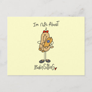 Carte Postale Folle de la garde d'enfants T-shirts et Cadeaux