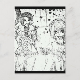Carte Postale folle fille et fou jolie fille