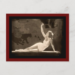 Carte Postale Follies maillot de bain fille