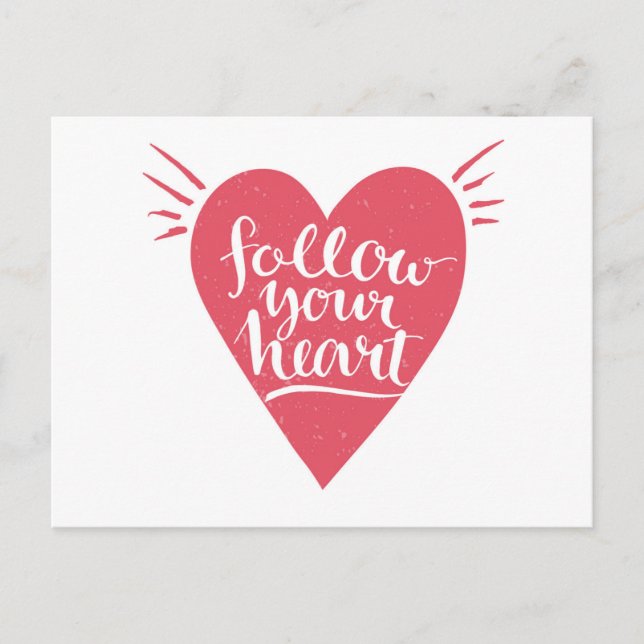 Carte Postale Follow Your Heart (Devant)