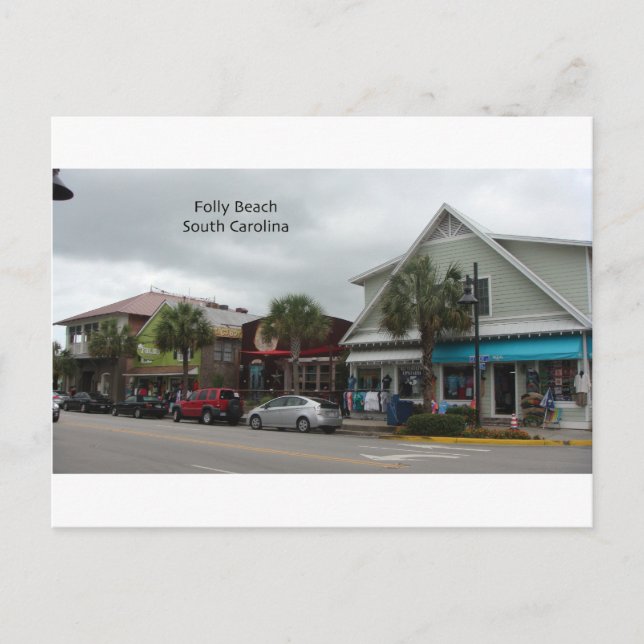 Carte Postale Folly Beach Strip (Devant)