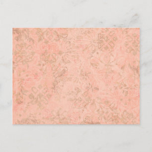 Carte Postale Fond à motif ornemental de fleur de pêche