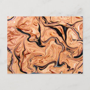 Carte Postale Fond de motif abstrait en marbre noir beige