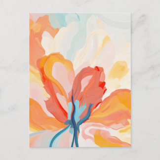 Carte Postale Fond d'écrans de fleurs peinture abstraite