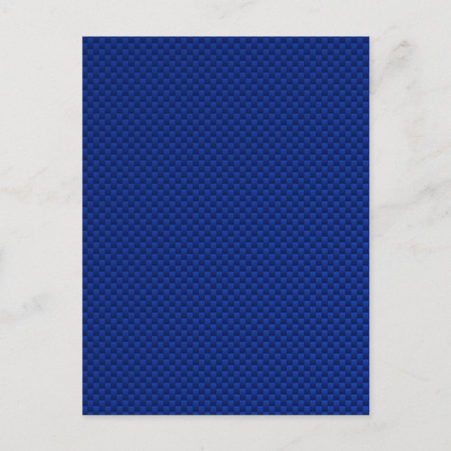 Carte Postale Fond d'impression bleu à accent de fibre de carbon (Devant)