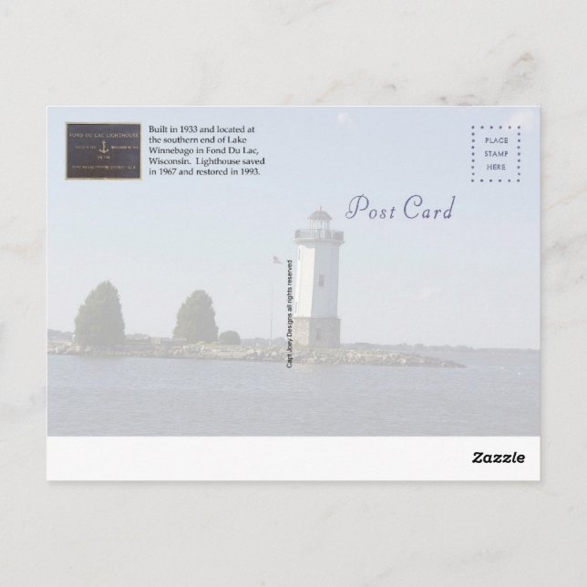 Carte postale Fond Du Lac (Dos)