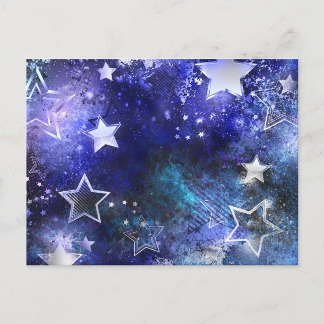 Carte Postale Fond spatial avec étoiles (Devant)