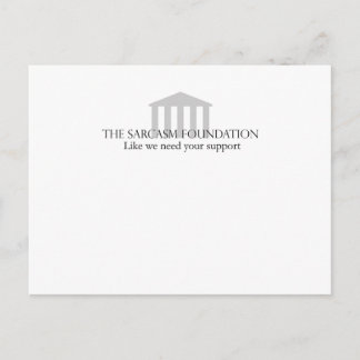Carte Postale Fondation Sarcasme
