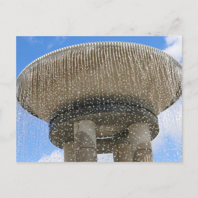 Carte Postale Fontaine au centre-ville de Cary, Caroline du Nord (Devant)