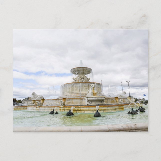 Carte Postale Fontaine Belle Isle Park Detroit (Devant)