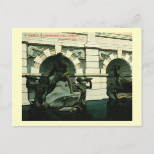 Carte Postale Fontaine, Bibliothèque du Congrès, Washington DC