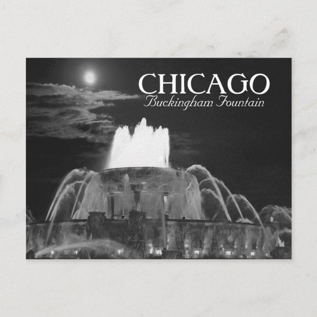 Carte Postale Fontaine de Buckingham Chicago Illinois (Devant)