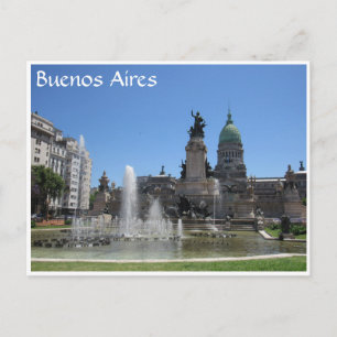 Carte Postale fontaine de buenos aires congreso