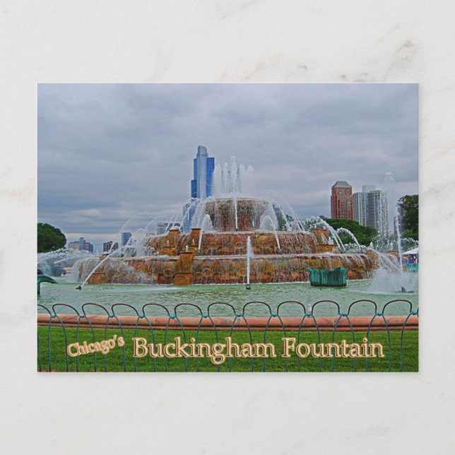 Carte Postale Fontaine de Chicagos Buckingham (Devant)