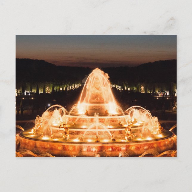 Carte Postale Fontaine de Latone éclairée, Versailles (Devant)