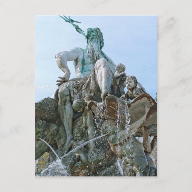 Carte Postale Fontaine de Neptune à Berlin (Devant)