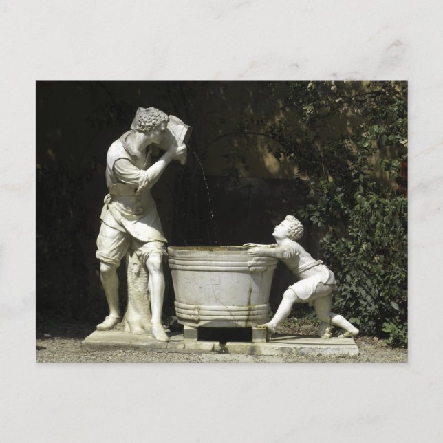 Carte Postale Fontaine de récolte de raisins (Devant)