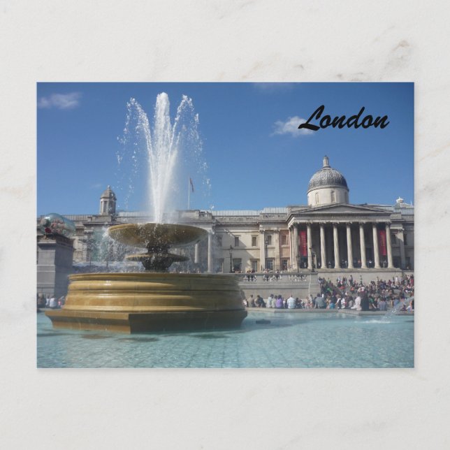 Carte Postale fontaine de Trafalgar (Devant)