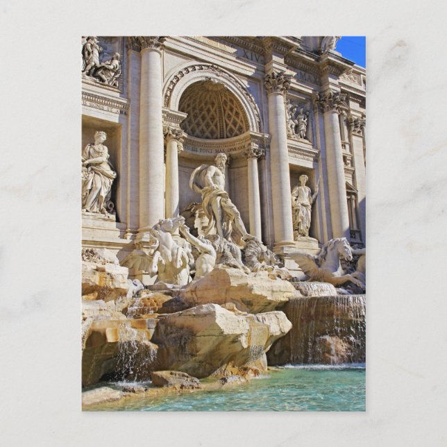 Carte Postale fontaine de Trévi (Devant)