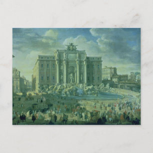 Carte Postale Fontaine de Trevi à Rome, 1753-56
