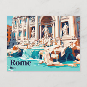 Carte Postale Fontaine de Trevi Italie