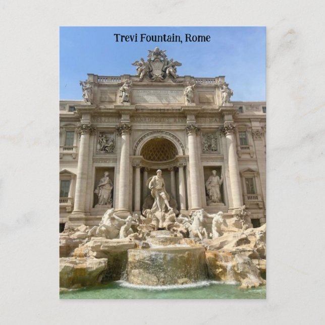 Carte Postale Fontaine de Trevi, Rome, Italie Design (Devant)