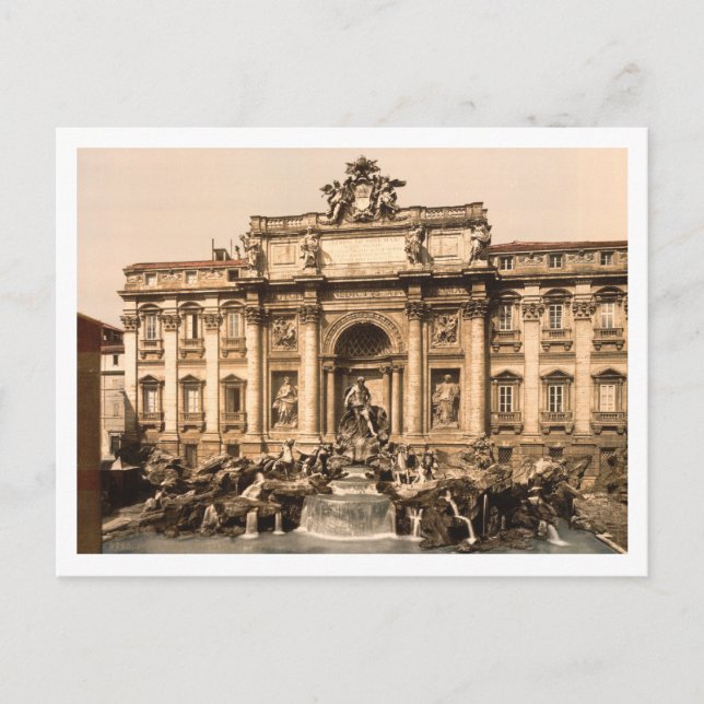 Carte Postale Fontaine de Trevi, Rome, Latium, Italie (Devant)