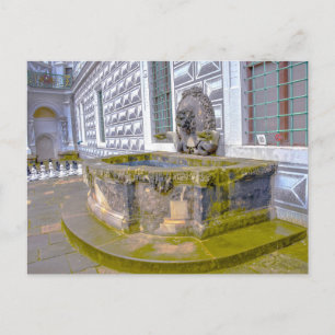 Carte Postale Fontaine du lion du château de Dresde, Allemagne