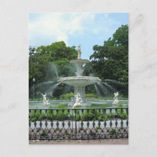 Carte Postale Fontaine du parc Forsyth (Devant)