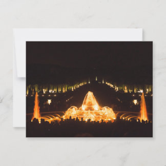 Carte Postale Fontaine éclairée à Versailles la nuit
