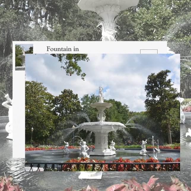 Carte Postale Fontaine Forsyth Park à Savannah GA Photographie (Créateur téléchargé)