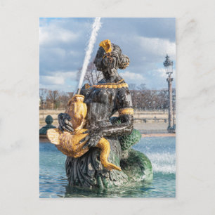 Carte Postale Fontaine maritime de la place de la Concorde - Par