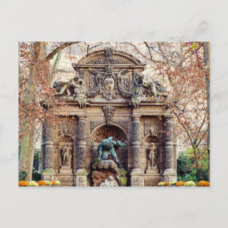 Carte Postale Fontaine Médicis en Automne (Jardins du Luxembourg