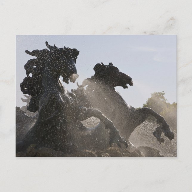 Carte Postale Fontaine, Monument des Girondins, Bordeaux, (Devant)