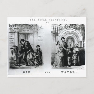 Carte Postale Fontaines de Rival ou Gin and Water