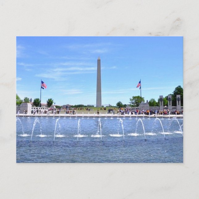 Carte Postale Fontaines du Mémorial de la Seconde Guerre mondial (Devant)