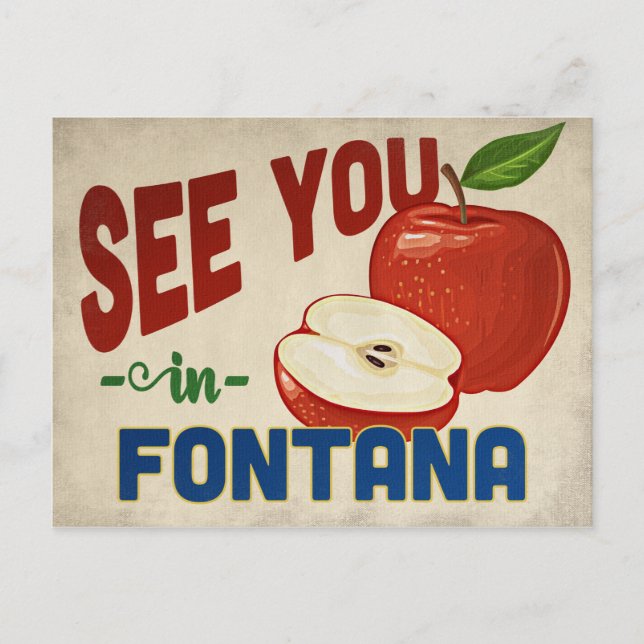 Carte Postale Fontana California Apple - Vintage voyage (Devant)
