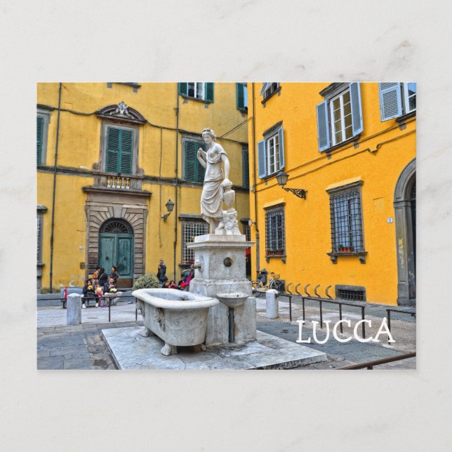 Carte Postale Fontana della Pupporona, Lucques, Italie (Devant)