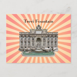 Carte postale : Fontana di Trevi : Fontaine de Tre