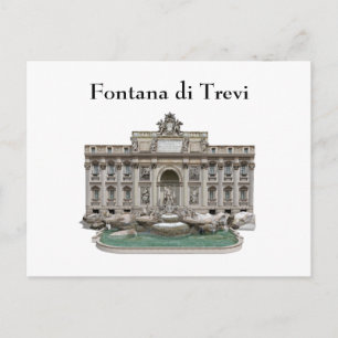 Carte postale : Fontana di Trevi : Fontaine de Tre