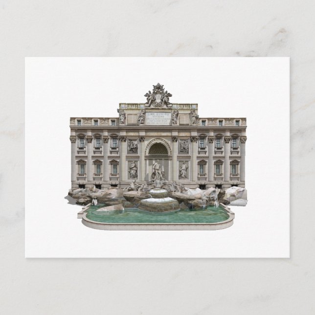 Carte Postale Fontana di Trevi : Fontaine de Trevi : Modèle 3D : (Devant)