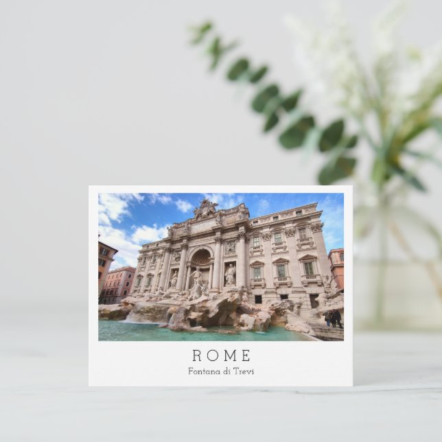 Carte Postale Fontana di Trevi, Rome (Debout devant)