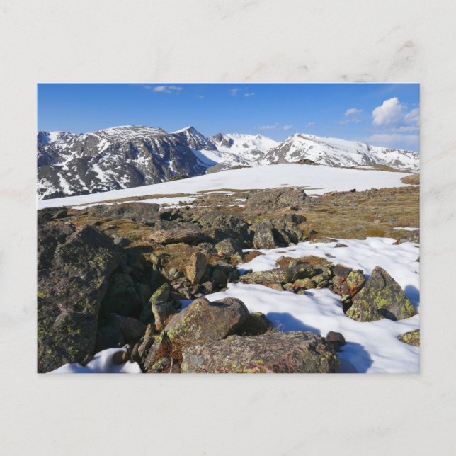 Carte Postale Fonte de neige dans les montagnes Rocheuses (Devant)
