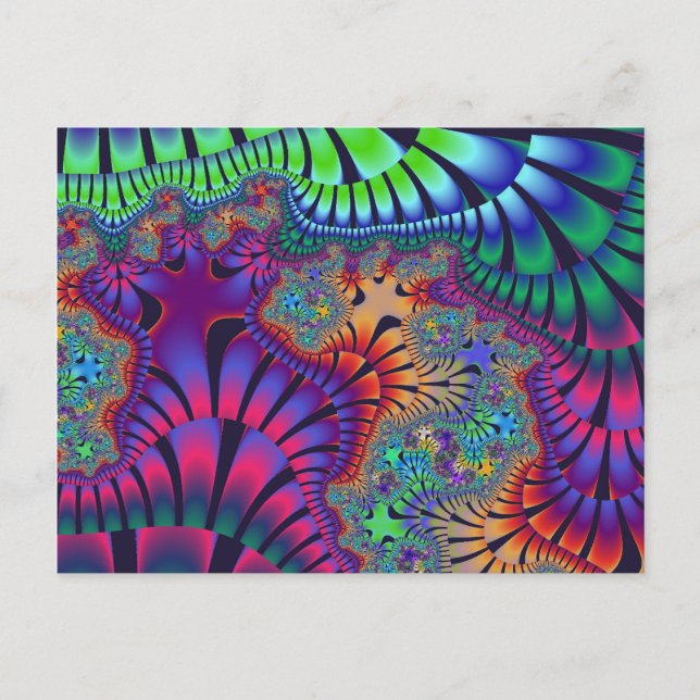 Carte Postale Fonte verte et violette (Devant)