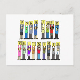 Carte Postale Food Bank Volunteer, Cartoon Group.