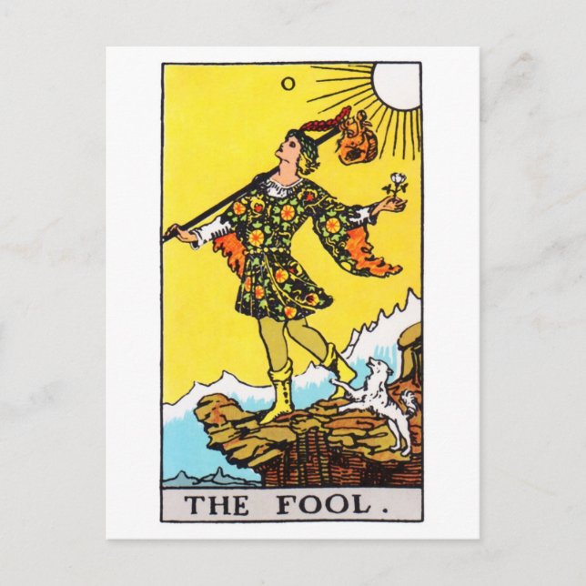 Carte Postale fool de tarot (Devant)